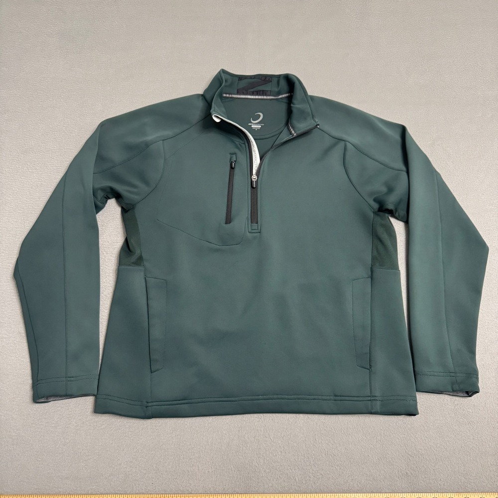 Zero Restriction Z500 Quarter Zip Mens Medium‎ Green Performance Golf Pullover